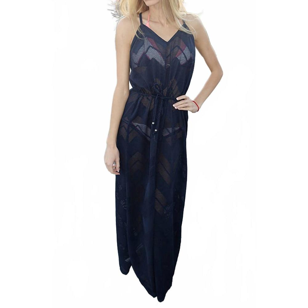NEW MALIBUTIQUE paula maxi dress cover-up in blue